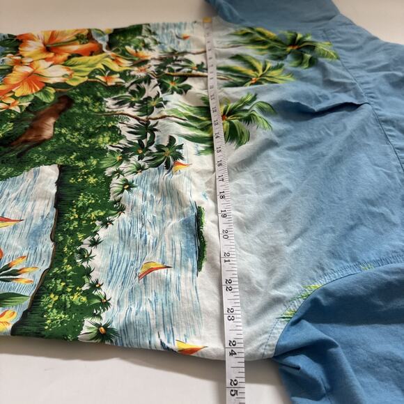 Vintage WRANGLER 1947 Hawaiian Shirt Floral Western Wear Cowboy Horse XL - Picture 7 of 8